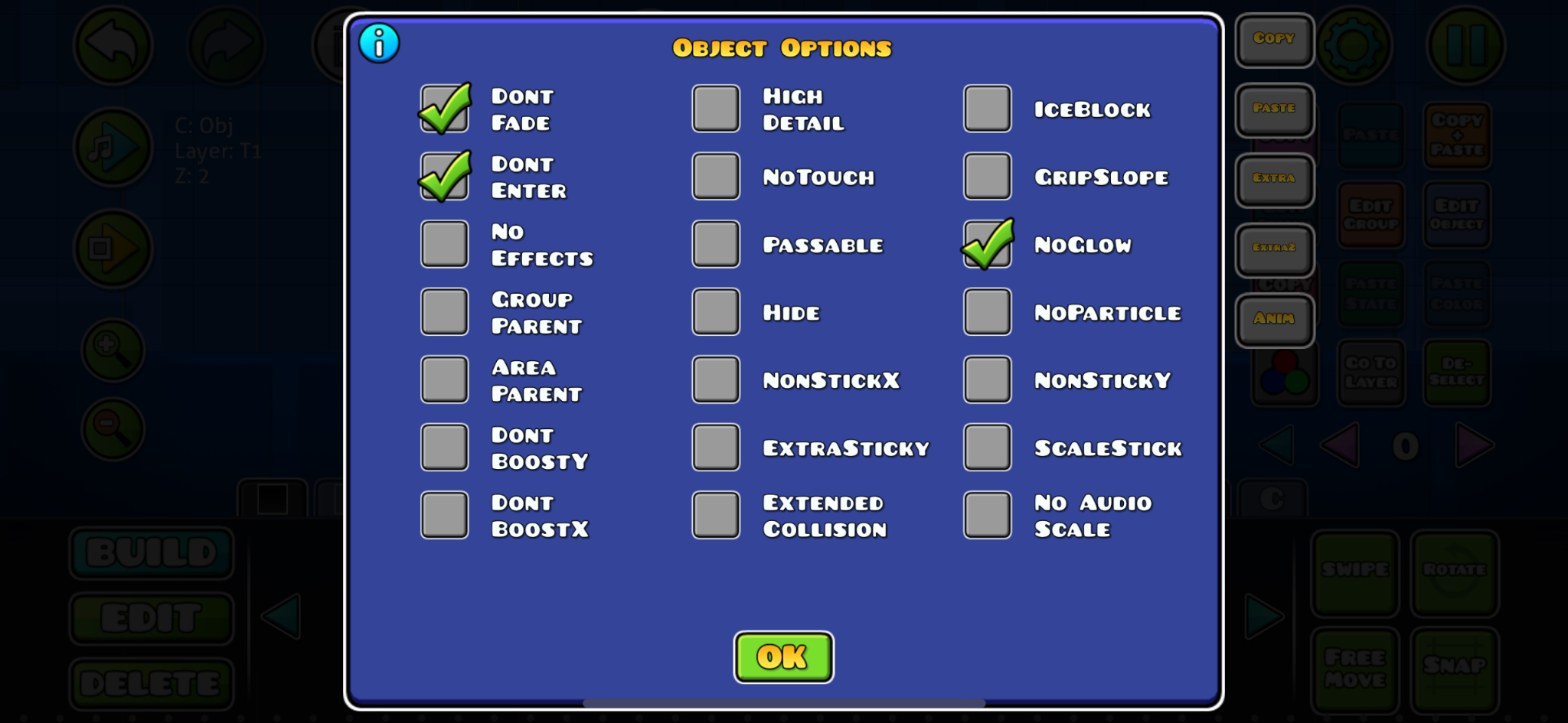 Extra Options DFDE and No Glow Step 2